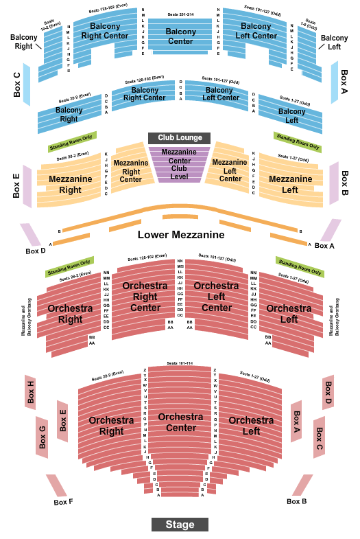 Au-Rene Theater The Lion King Seating Chart